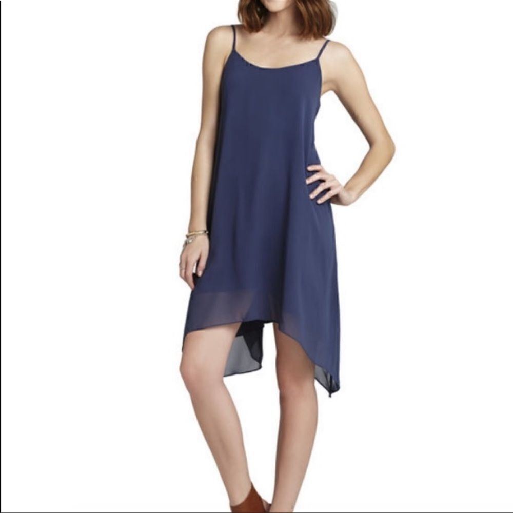 BCBGeneration Low Back Dress Blue Smoke Medium